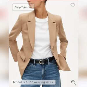 NWT J.Crew Women's Tan Madelyn blazer in four-season stretch Sz 8P $258